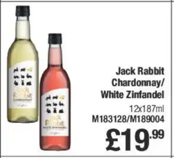 Makro Jack Rabbit Chardonnay/ White Zinfandel offer