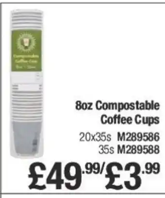 Makro 8oz Compostable Coffee Cups offer