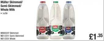 Makro Müller Skimmed/ Semi-Skimmed/ Whole Milk offer