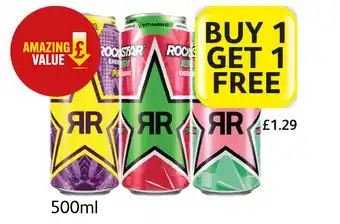 Londis Rockstar energy punched, strawberry lime, watermelon kiwi offer