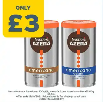 One Stop Nescafe Azera Americano Nescafe Azera Americano Decaff offer