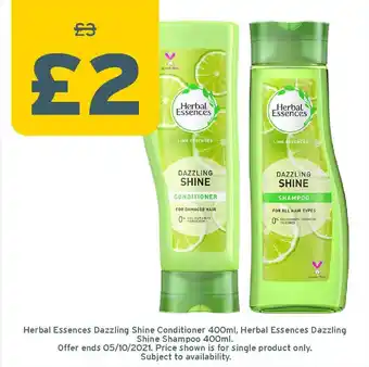 One Stop Herbal Essences Dazzling Shine Conditioner Herbal Essences Dazzling Shine Shampoo offer