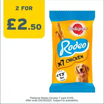 One Stop Pedigree Rodeo Chicken 7 Pack offer