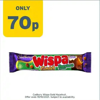 Cadbury Wispa Gold Hazelnut