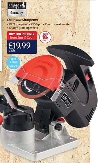 Aldi Scheppach - Chainsaw Sharpener offer