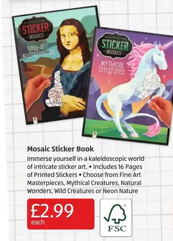 Aldi Mosaic Sticker Book offer