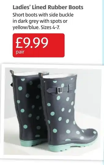 Aldi Ladie's Lined Ribber Boots offer