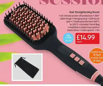 Aldi Hair Straightening Brush offer