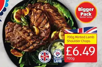 Aldi Minted Lamb Shoulder Chops 700g offer