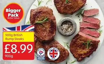 Aldi British Rump Steaks 900g offer