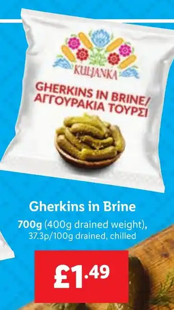 Lidl Gherkins in Brine offer