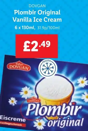 Lidl DOVGAN Plombir Original Vanilla Ice Cream offer