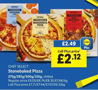 Lidl CHEF SELECT Stonebaked Pizza offer