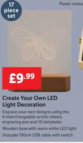 Lidl Create Your Own LED Light Decoration offer