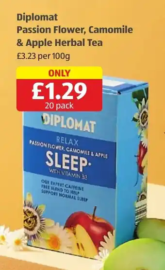 Diplomat Passion Flower, Camomile & Apple Herbal Tea