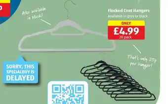 Aldi Flocked Coat Hangers offer