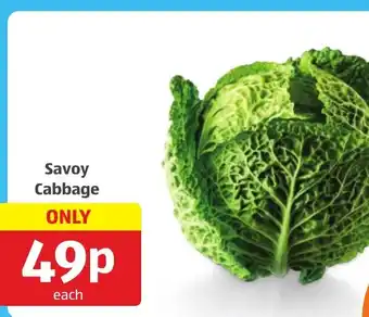 Aldi Savoy Cabbage offer