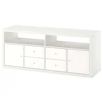 IKEA Kallax tv storage combination, white, 147x39x60 cm offer