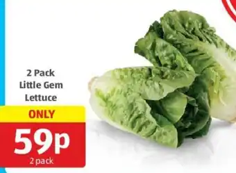 Aldi 2 Pack Little Gem Lettuce offer