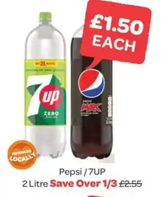 Spar Pepsi/7UP 2 Litre offer