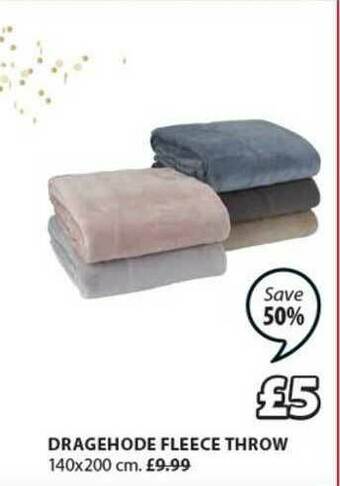 JYSK Dragehode Fleece Throw offer