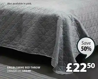 JYSK Engblomme Bed Throw offer