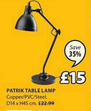 JYSK Patrik Table Lamp offer