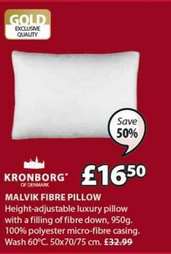 JYSK Malvik Fibre Pillow offer