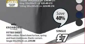 JYSK Fitted Sheet Kronborg offer