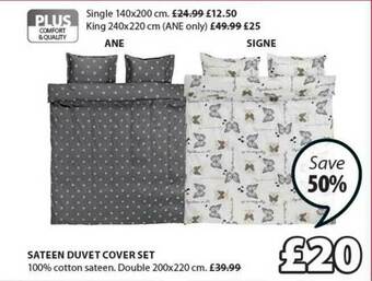 JYSK Sateen Duvet Cover Set offer