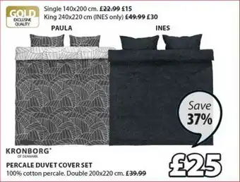 JYSK Percale Duvet Cover Set Kronborg offer