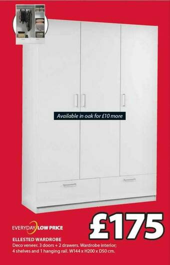 JYSK Ellested Wardrobe offer