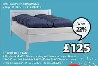 JYSK Nordby Bed Frame offer
