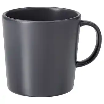 IKEA Dinera Mug, dark grey, 30 cl offer