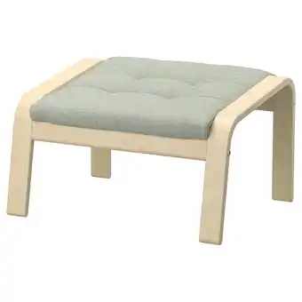 IKEA PoÄng Footstool, birch veneer/gunnared light green offer