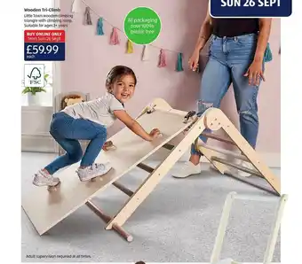 Aldi Wooden Tri-climb offer
