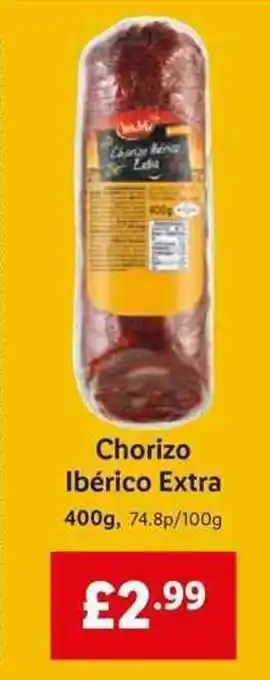 Lidl Chorizo Iberico Extra 400g offer