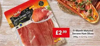 Lidl 11-Month Matured Serrano Ham Slices 240g offer