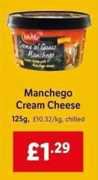 Lidl Manchego Cream Cheese 125g offer
