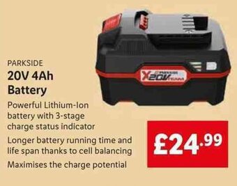 Lidl 20V 4Ah Battery offer