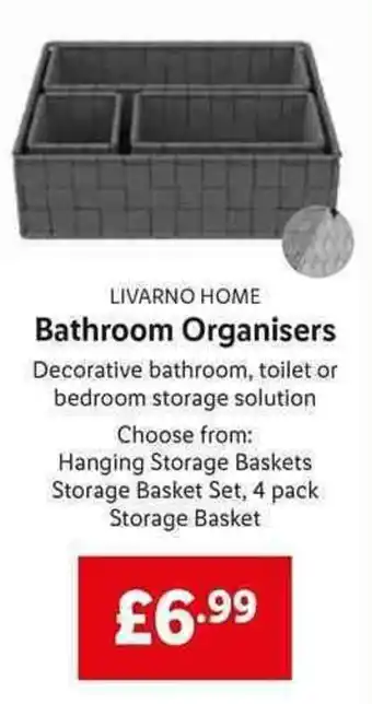 Lidl Bathroom Organisers offer