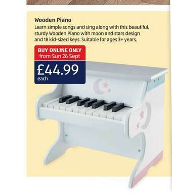 Aldi Wooden Piano offer