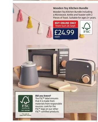 Aldi Wooden Toy Kitchen Bundle offer