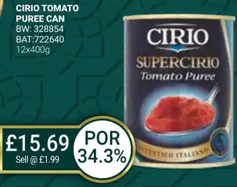 Bestway CIRIO TOMATO PUREE CAN offer