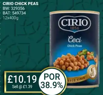 Bestway CIRIO CHICK PEAS offer