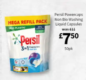 Asda Persil Powercaps Non Bio Washing Liquid Capsules 50pk offer