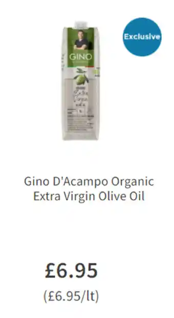 Asda Gino D'Acampo Organic Extra Virgem Olive Oil offer