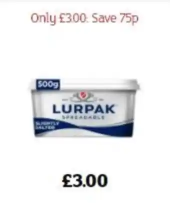 Sainsbury's Lurpak 500g offer