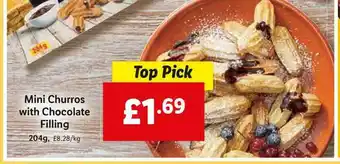 Lidl Mini Churros With Chocolate Filling offer