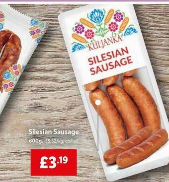 Lidl Silesian Sausage 600g offer